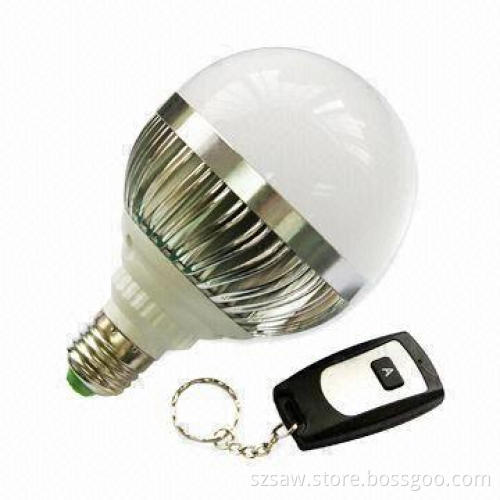 9W Remote Control LED Bulb with 85 to 265V AC Voltage and 50/60Hz Frequency